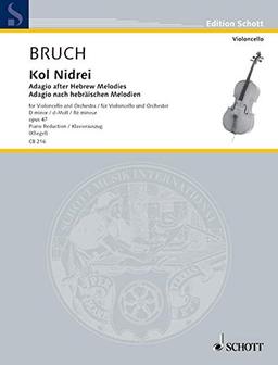 Kol Nidrei: Adagio nach hebräischen Melodien. op. 47. Violoncello und Orchester. Klavierauszug mit Solostimme. (Edition Schott)