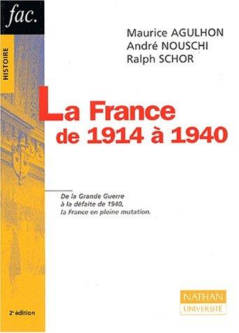 La France de 1914 à 1940