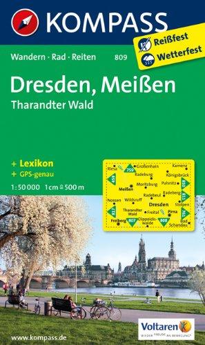 Dresden - Meißen - Tharandter Wald: Wanderkarte mit KOMPASS-Lexikon, Rad- und Reitwegen. GPS-genau. 1:50000 (KOMPASS-Wanderkarten)