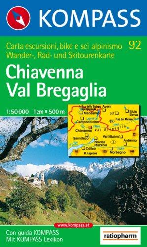 Chiavenna, Val Bregaglia: Wander-, Rad- und Skitourenkarte. Carta escursioni, bike e sci alpinismo. 1:50.000