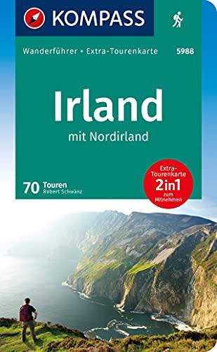 KOMPASS Wanderführer Irland mit Nordirland: Wanderführer mit Extra-Tourenkarte 1:50000, 70 Touren, GPX-Daten zum Download.