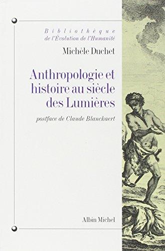 Anthropologie et histoire au siècle des lumières