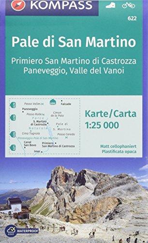 Pale di San Martino, Primiero San Martino di Castrozza, Paneveggio, Valle del Vanoi: Wanderkarte mit Radrouten. GPS-genau. 1:25000 (KOMPASS-Wanderkarten, Band 622)