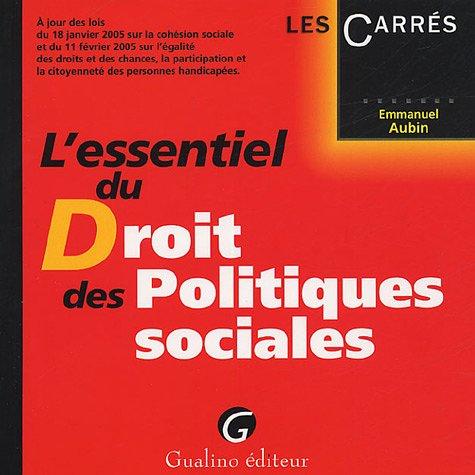 L'essentiel du Droit des Politiques sociales