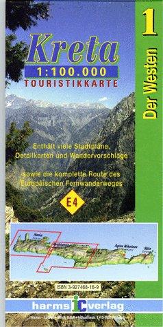 Kreta Touristikkarten Westen und Osten. 1:100.000: Harms-ic Touristikkarten, Kreta, Der Westen: Bl. 1 (Maps of Crete)