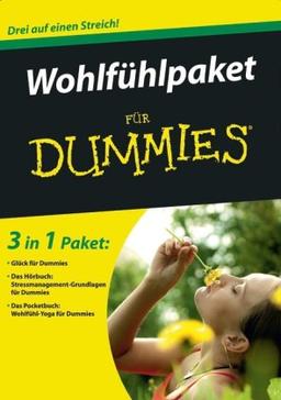 Mein Wohlfühlpaket für Dummies: "Glück für Dummies", Pocketbuch "Wohlfühl-Yoga für Dummies", Hörbuch "Stressmanagementgrundlagen" (Fur Dummies)