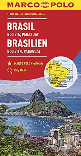 MARCO POLO Kontinentalkarte Brasilien, Bolivien, Paraguay, Uruguay 1:4 000 000 (MARCO POLO Kontinental /Länderkarten)