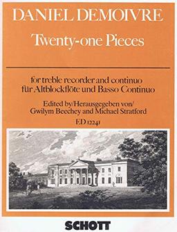 21 Pieces: Alt-Blockflöte und Klavier. (Edition Schott)