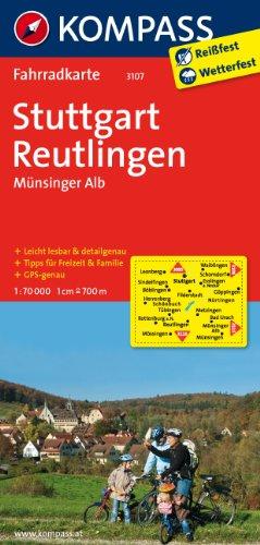 Stuttgart - Reutlingen - Münsinger Alb: Fahrradkarte. GPS-genau. 1:70000 (KOMPASS-Fahrradkarten Deutschland)