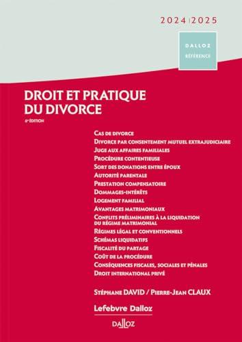 Droit et pratique du divorce 2024-2025