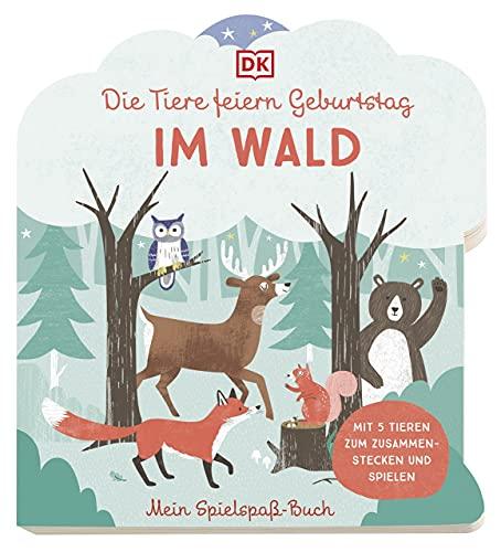 Mein Spielspaß-Buch. Die Tiere feiern Geburtstag im Wald: Pappbilderbuch ab 3 Jahren mit Tierfiguren zum Zusammenstecken