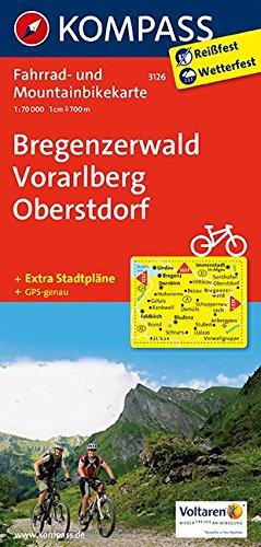 Bregenzerwald - Vorarlberg - Oberstdorf: Fahrrad- und Mountainbikekarte. GPS-genau. 1:70000 (KOMPASS-Fahrradkarten Deutschland, Band 3126)