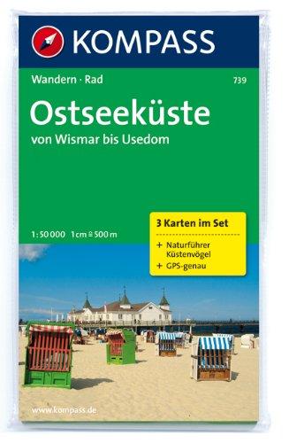 Von Wismar bis Usedom 1 : 50 000: Wandern, Rad. GPS-geeignet. 3-teiliges Wanderkartenset mit Narurführer