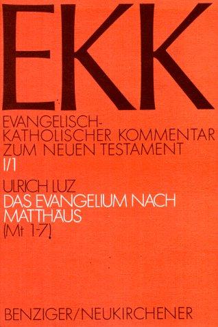 Evangelisch-Katholischer Kommentar zum Neuen Testament, EKK, Bd.1/1, Das Evangelium nach Matthäus