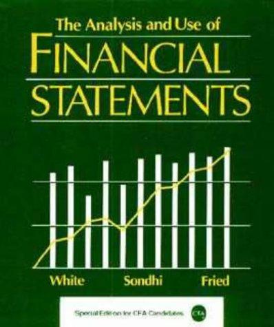 The Analysis and Use of Financial Statements