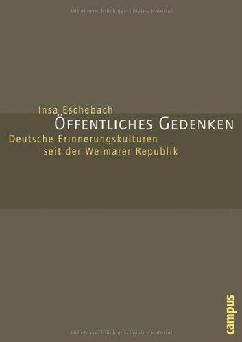 Öffentliches Gedenken: Deutsche Erinnerungskulturen seit der Weimarer Republik