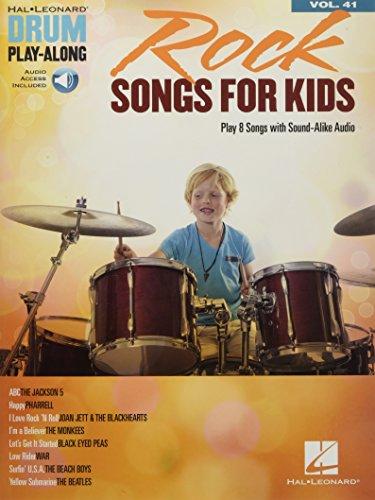 Drum Play-Along Volume 41: Rock Songs For Kids (Book/Online Audio) (Hal Leonard Drum Play-along, Band 41)