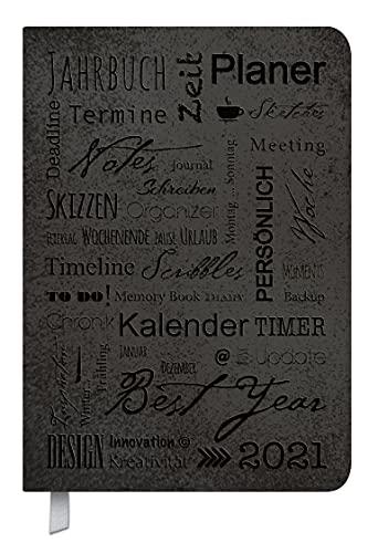 Timer Soft Touch schwarz 2022: Terminplaner in Lederoptik. Terminkalender mit Wochenübersicht und Lesezeichenband. Taschenkalender im Format: 11 x 16 cm