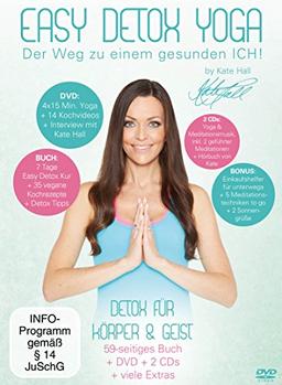 Easy Detox Yoga (+ CD) (+ Hörbuch) (inkl. Einkaufshelfer in Kreditkartengröße & Kochbuch) [3 DVDs]