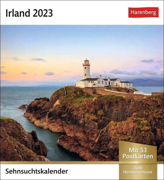 Irland Sehnsuchtskalender 2023. Fernweh in einem kleinen Kalender zum Aufstellen. Die schönsten Landschaften Irlands als Postkarten in einem ... Aufhängen.: Wochenkalender mit 53 Postkarten