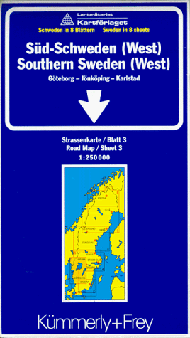 Schweden III. Süd- Schweden (West) 1 : 250 000. Kümmerly und Frey- Karten. Göteborg - Jönköping - Karlstadt. Straßenkarte.: Goteborg, Jonkoping, Karlstad (Regional Maps - Sweden)