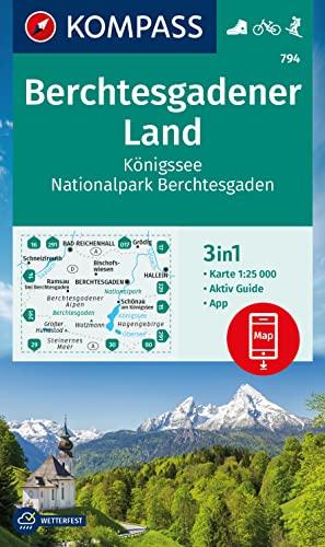 KOMPASS Wanderkarte 794 Berchtesgadener Land, Königssee, Nationalpark Berchtesgaden 1:25.000: 3in1 Wanderkarte mit Aktiv Guide inklusive Karte zur ... in der KOMPASS-App. Fahrradfahren. Skitouren.