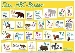 mindmemo Lernposter - Das ABC Poster: Schreibschrift (Schulausgangsschrift) Lernen kinderleicht - DinA2 PremiumEdition