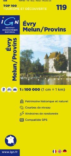 IGN Karte, Tourisme et découverte Évry, Melun / Provins (Ign Map)