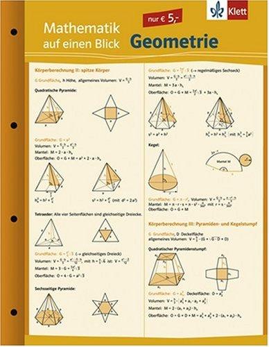 Mathematik auf einen Blick - Geometrie. (Lernmaterialien)