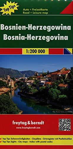 Freytag Berndt Autokarten, Bosnien-Herzegowina, Top 10 Tips, Autokarte 1:200.000 (freytag & berndt Auto + Freizeitkarten)