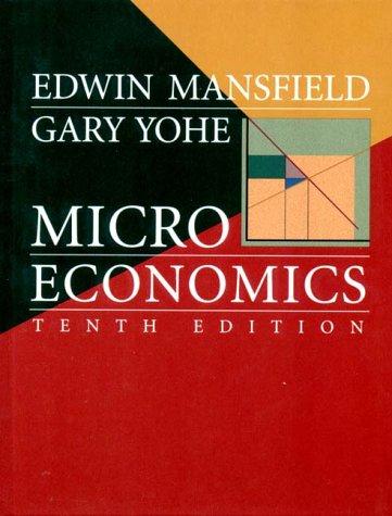 Microeconomics: Theory/Applications: Theory and Applications