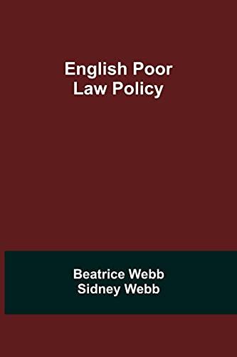 English Poor Law Policy