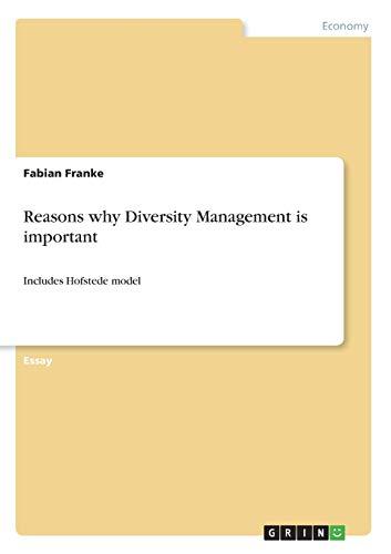 Reasons why Diversity Management is important: Includes Hofstede model