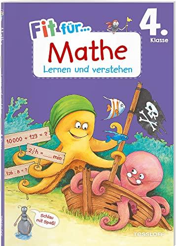 Fit für Mathe 4. Klasse. Lernen und verstehen: Rechnen bis 1.000.000, Grundrechenarten, Sachaufgaben und Geometrie verstehen und wiederholen. Am Lehrplan orientiert. Mit Lösungsheft und Stickerbogen