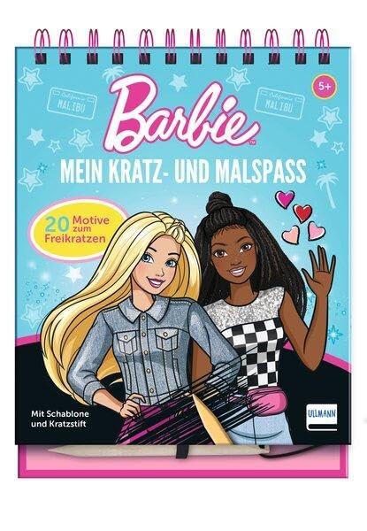 Mein Kratz- und Malspaß – Barbie: Kratzbuch mit 20 Kratzbildern von Malibu und Brooklyn und Bildern zum Malen, Geschenk für Kinder ab 5 Jahren