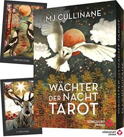 Wächter der Nacht Tarot: 78 Tarotkarten (Krafttiere Tarot, Fledermaus, Elster, Biene...Tiertarot Deutsch)