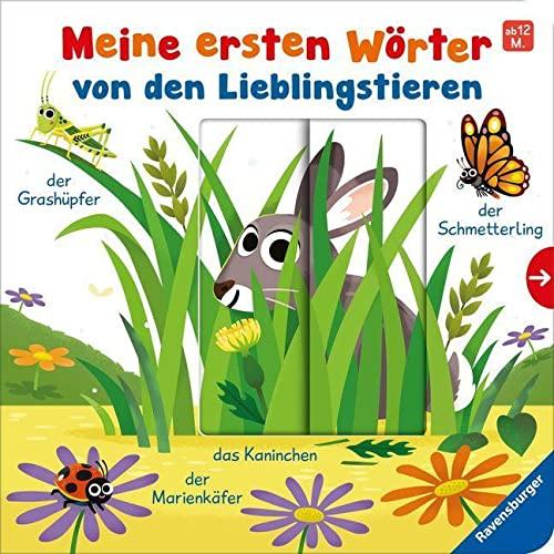 Meine ersten Wörter von den Lieblingstieren - Sprechen lernen mit großen Schiebern und Sachwissen für Kinder ab 12 Monaten