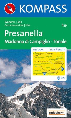 Presanella 1 : 25 000: Madonna di Campiglio, Tonale.  Wandern / Rad. Carta escursioni / bike. GPS-genau