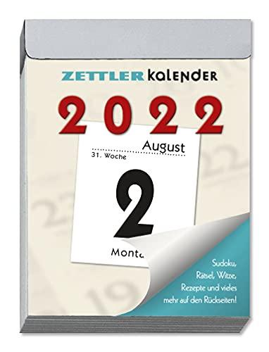 Tagesabreißkalender M 2022 - 5,4x7,2 cm - 1 Tag auf 1 Seite - mit Sudokus, Rezepten, Rätseln uvm. auf den Rückseiten - Bürokalender 302-0000: ... Rezepten, Rätseln uvm. auf den Rückseiten -