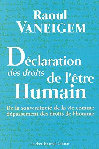 Déclaration des droits de l'être humain