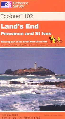 Land's End, Penzance and St Ives (Explorer Maps)