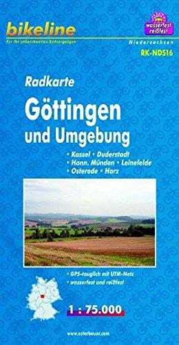 Radkarte Göttingen u. Umgebung 1:75.000, wasserfest und reißfest, GPS-tauglich mit UTM-Netz (Bikeline Radkarte)