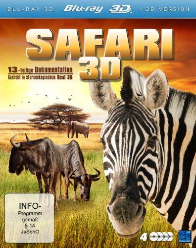 Safari 3D (13-teilige Dokumentation im 4 Disc Set) (inkl. 2D Version) [3D Blu-ray]