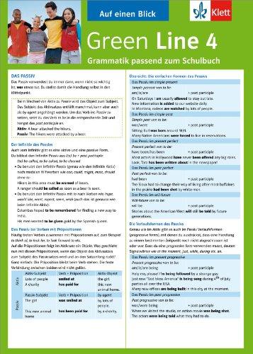 Green Line 4 - Auf einen Blick: Grammatik passend zum Schulbuch - Klappkarte (6 Seiten)