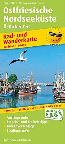 Ostfriesische Nordseeküste, Östlicher Teil: Rad- und Wanderkarte mit Ausflugszielen, Straßennamen, Einkehr- und Freizeittipps, wetterfest, reissfest. 1:50000 (Rad- und Wanderkarte/RuWK)