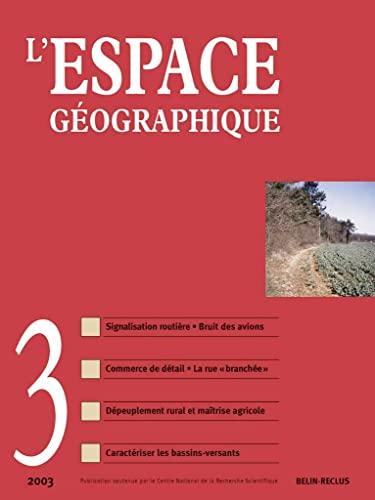 L'espace géographique - N°3: 2003