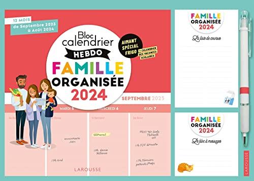 Le petit calendrier hebdo de la famille organisée 2023 : 2024