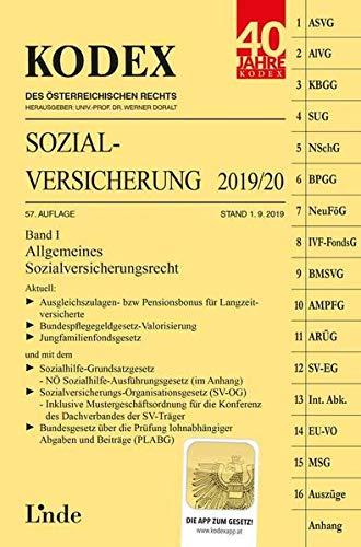 KODEX Sozialversicherung 2019/20, Band I (Kodex des Österreichischen Rechts)