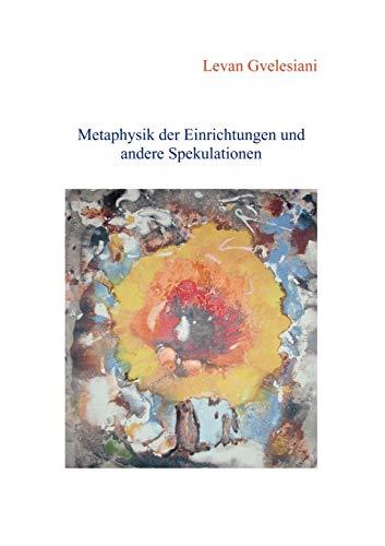 Metaphysik der Einrichtungen und andere Spekulationen