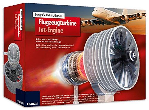 FRANZIS Der große Technik-Bausatz Flugzeugturbine: Selber Bauen, was Boing, Airbus & Co in die Luft bringt! 63-teiliger Bausatz mit Klangmodul und bebildertem Handbuch | Ab 14 Jahren